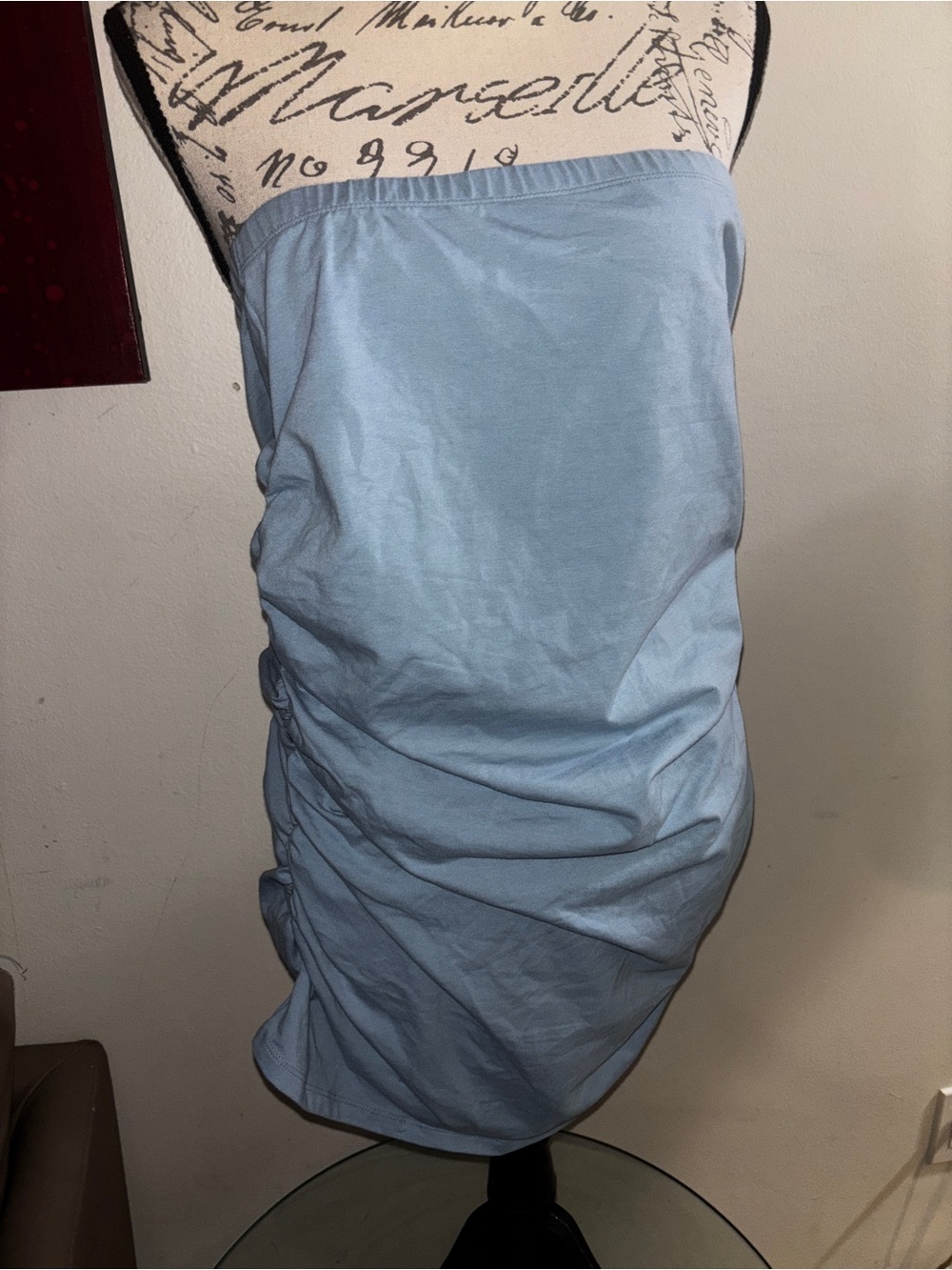 torrid Light Blue Strapless Ruched tube top